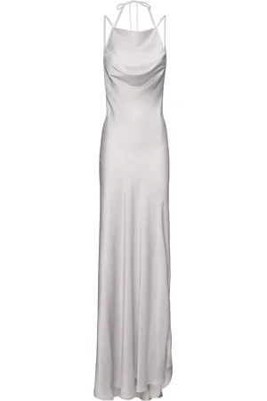 Y / PROJECT Draped Satin Long Dress