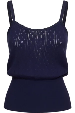 J.W.Anderson Cotton Pointelle Straight Neck Tank Top