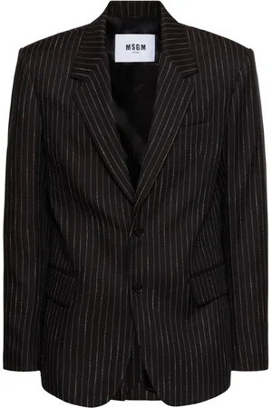 Msgm Pinstripe Wool Jacket