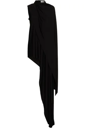 MAGDA BUTRYM Asymmetric Draped Cape Jersey Dress