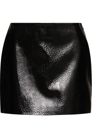 The Frankie Shop Mary Crackled Faux Leather Mini Skirt