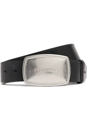 Dsquared2 40mm Logo Plaque Leather Belt