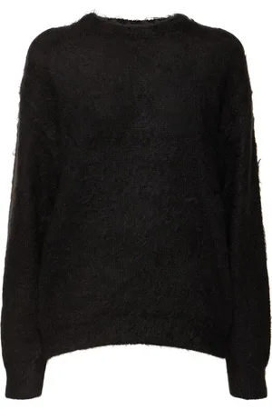 Auralee Brushed Mohair & Wool Crew Sweater