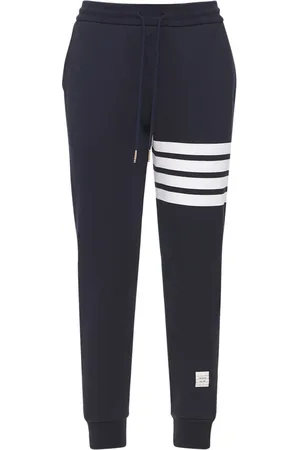 Thom Browne Intarsia Stripes Cotton Sweatpants