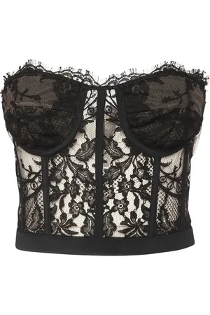 Alexander McQueen Strapless Lace Bustier Top