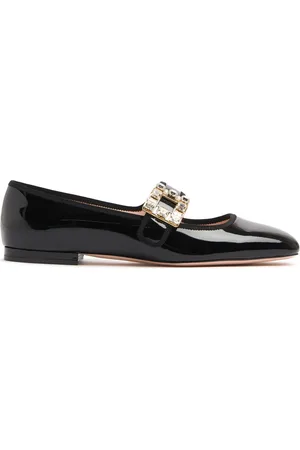 Roger Vivier 10mm Tres Vivier Patent Ballerinas