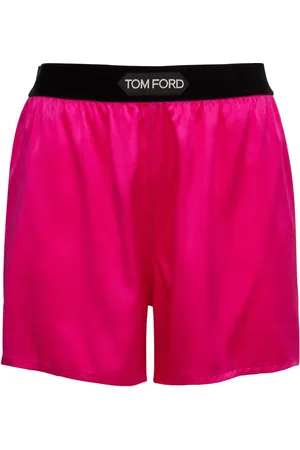 Tom Ford Logo Silk Satin Mini Shorts