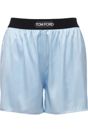 Tom Ford Logo Silk Satin Mini Shorts