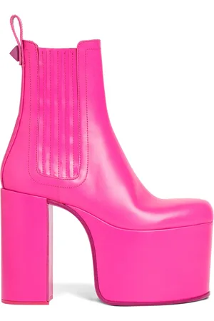 VALENTINO GARAVANI 125mm Beatle Leather Platform Boots