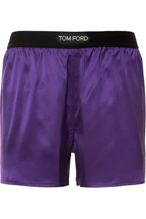 Tom Ford Logo Silk Satin Mini Shorts