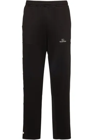 VALENTINO Logo Cotton Blend Jersey Sweatpants