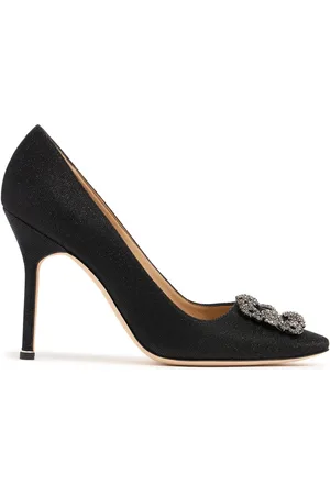 Manolo Blahnik 105mm Hangisi Glitter Pumps