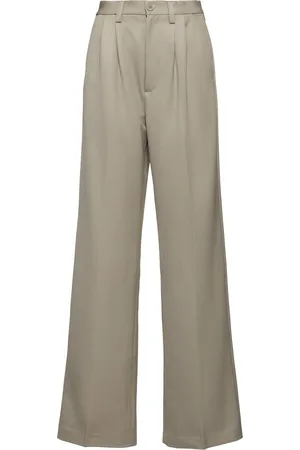 ANINE BING Carrie Linen Blend Straight Pants