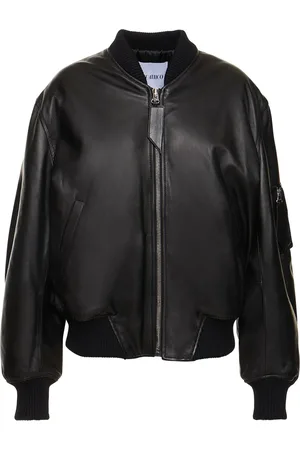 The Attico Anja Napa Leather Bomber Jacket