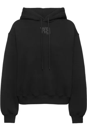 Alexander Wang Essential Terry Cotton Hoodie W/ Logo