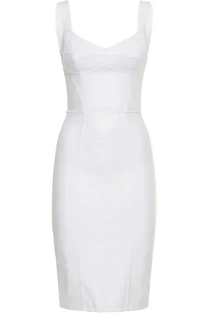 Dolce & Gabbana Lace & Satin Corset Midi Dress