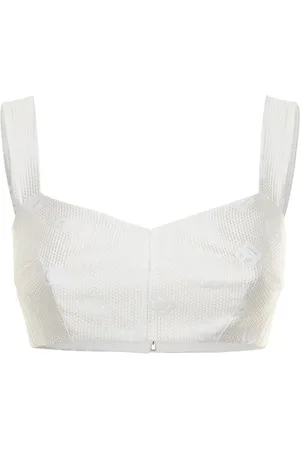 Dolce & Gabbana Logo Monogram Jacquard Crop Top