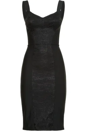 Dolce & Gabbana Lace & Satin Corset Midi Dress