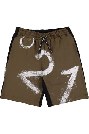 Nº21 Two Tone Cotton Shorts W/ Logo