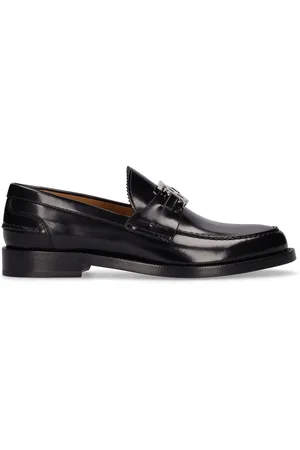 Burberry Fred Tb Metal Leather Loafers