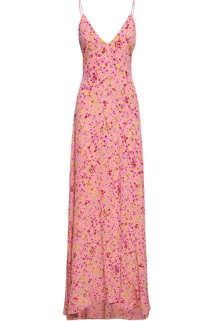 ROTATE Floral Print Jacquard Maxi Slip Dress