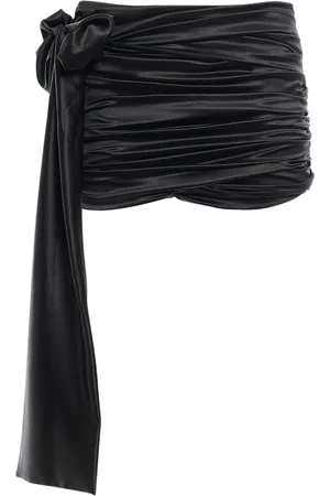Dolce & Gabbana Stretch Silk Satin Ruched Mini Skirt