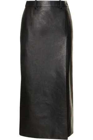 Balenciaga Tailored Leather Skirt W/ Slit