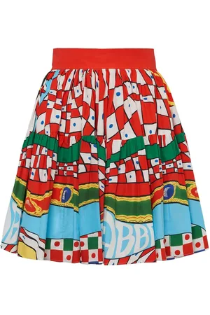 Dolce & Gabbana Carretto Print Cotton Poplin Mini Skirt