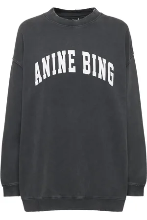 ANINE BING Tyler Cotton Logo Sweatshirt