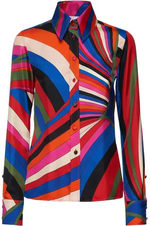 Puccini Printed Silk Long Sleeve Shirt