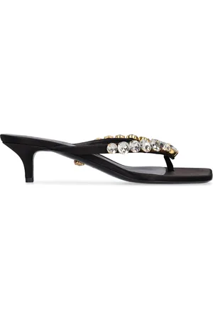 VERSACE 45mm Embellished Satin Sandals