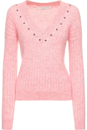 Alessandra Rich Mohair Blend Knit Sweater