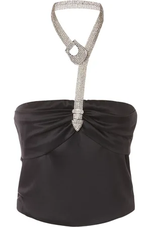 GIUSEPPE DI MORABITO Embellished Satin Top