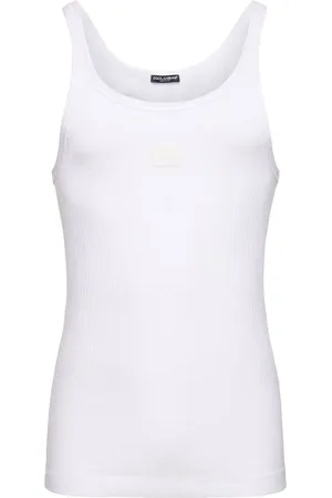Dolce & Gabbana Ribbed Cotton Jersey Tank Top