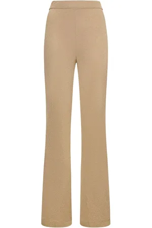 Alberta Ferretti Jersey & Lurex High Rise Pants