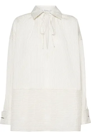 Max Mara Cotton & Silk Striped Shirt