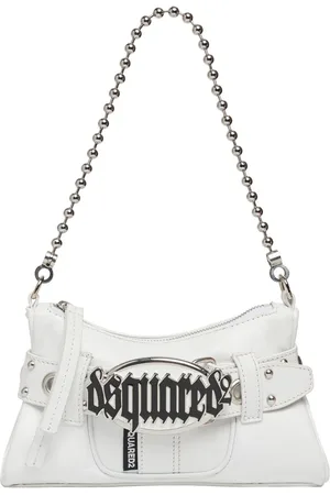 Dsquared2 Gothic Logo Belted Leather Clutch