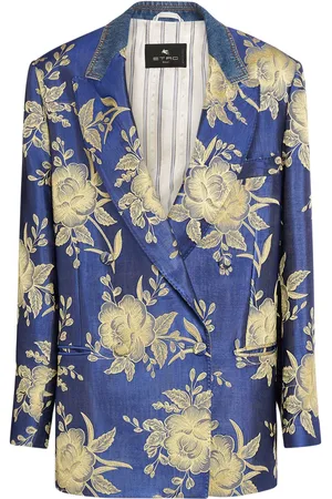 Etro Printed Jacquard Double Breasted Jacket