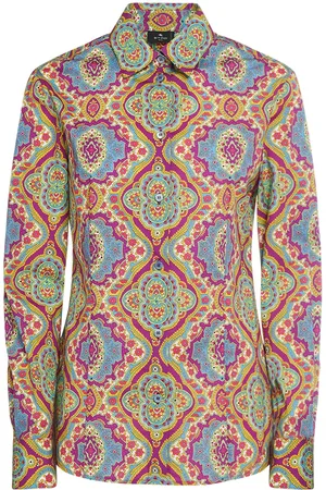 Etro Printed Cotton Long Sleeve Shirt