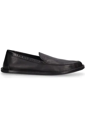The Row Cary Leather Loafers