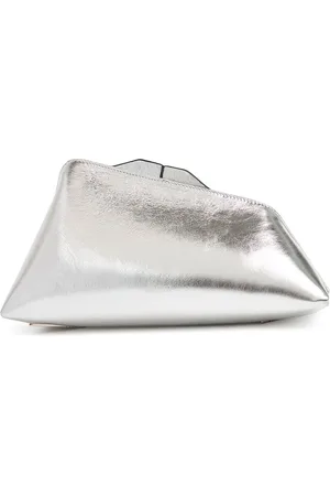 The Attico Oversized 8:30 Pm Wrinkle Leather Clutch