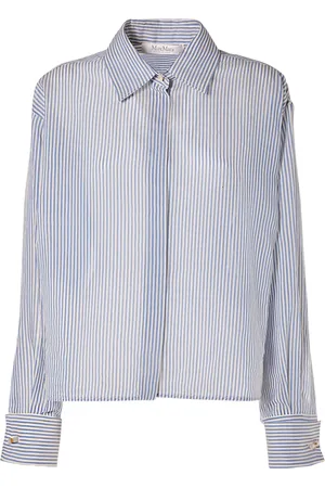 Max Mara Vertigo Striped Cotton & Silk Shirt