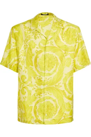 VERSACE Barocco Print Silk Twill Shirt
