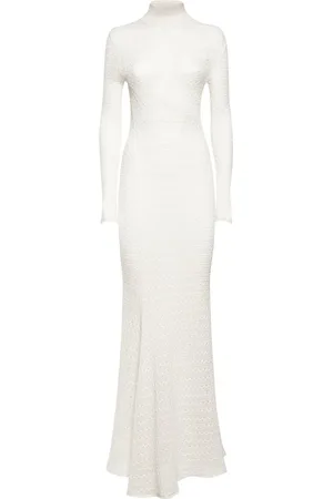 Tom Ford Openwork Turtleneck L/s Maxi Dress
