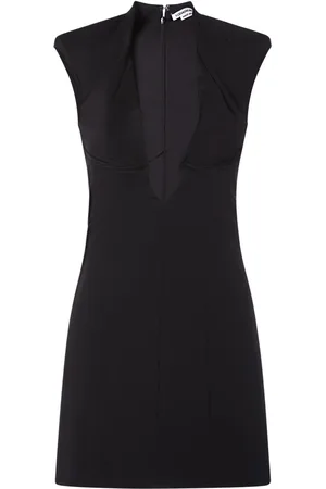 ALESSANDRO VIGILANTE Sleeveless V Neck Jersey Mini Dress