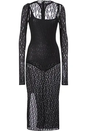 ALESSANDRO VIGILANTE Jogotype Jersey Long Sleeve Midi Dress