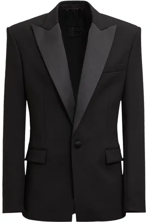 Balmain Double Crepe Wool Tuxedo Jacket