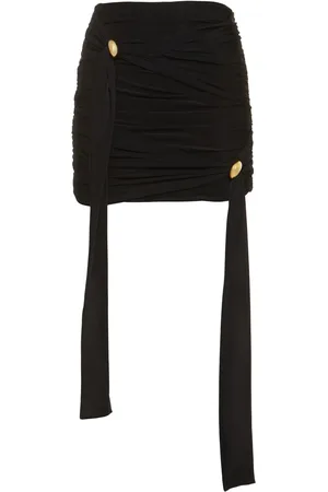 BLUMARINE Mesh Mini Skirt W/gold Rings