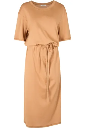 LEMAIRE Belted Cotton Maxi T-shirt Dress