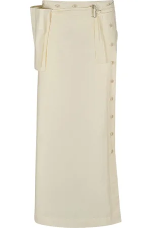LEMAIRE Buttoned Cotton Blend Long Skirt
